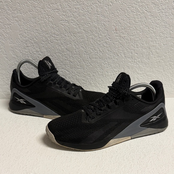 Reebok | Shoes | Reebok Nano Black Mesh Sneakers Womans 95 | Poshmark